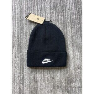Nike Beanie Knit Hat Men's Peak Tall Cuff Futura Beanie Black/White FB6528-010